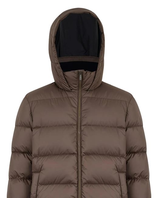 Peserico Brown Hooded Jacket for men