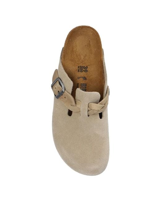 Birkenstock Multicolor Boston Braided Suede Flat Mules