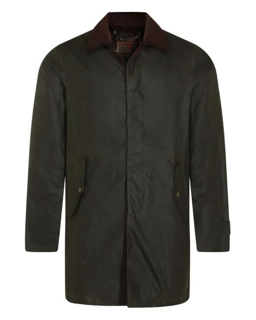 Baracuta Black X Barbour Corduroy-Collar Coat for men