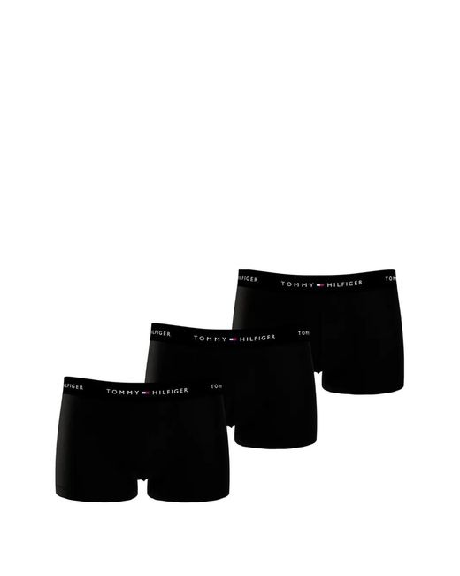 Tommy Hilfiger Black Logo-Waistband Briefs (Pack Of Three) for men