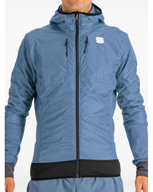 Sportful Blue Hooded Sport Jacket