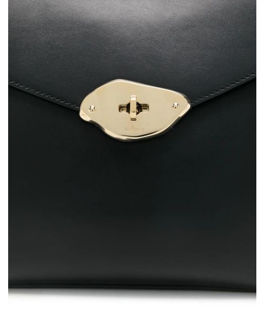 Mulberry Black Lana Chain Shoulder High Gloss Leather