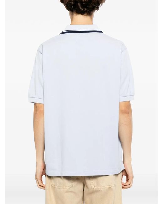 SPORT b. by agnès b. Blue Logo-Embroidered Polo Shirt for men