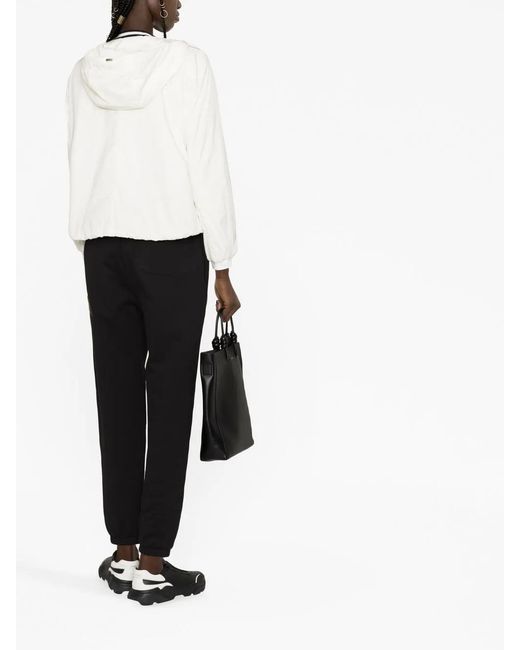 Herno White Drawstring-Fastening Jacket
