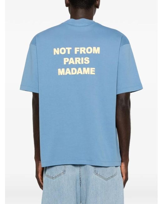 Drole de Monsieur Blue Short-Sleeve T-Shirt for men