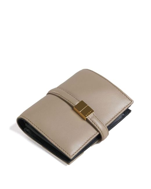 Marni White Prisma Bi-fold Leather Wallet