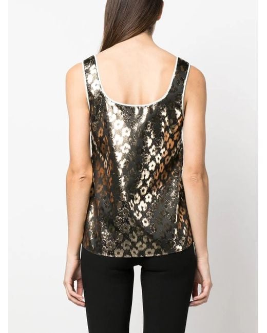 LaDoubleJ Black Twirl Sleeveless Top