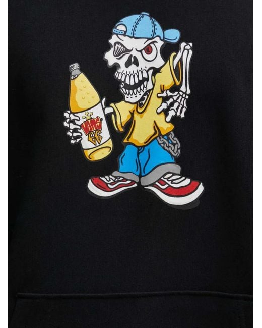 Vans Black Graphic-Print Cotton Hoodie for men