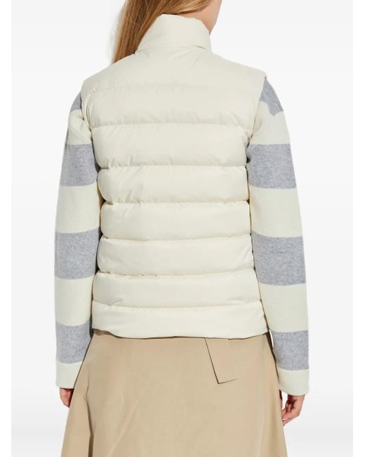 Moncler White Besset Quilted Flap-Pocket Gilet