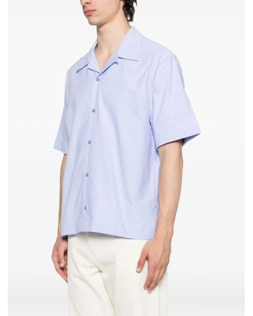 Givenchy Blue Cotton Bowling Shirt for men