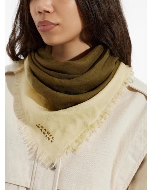 Isabel Marant Natural Aleia Frayed Scarf