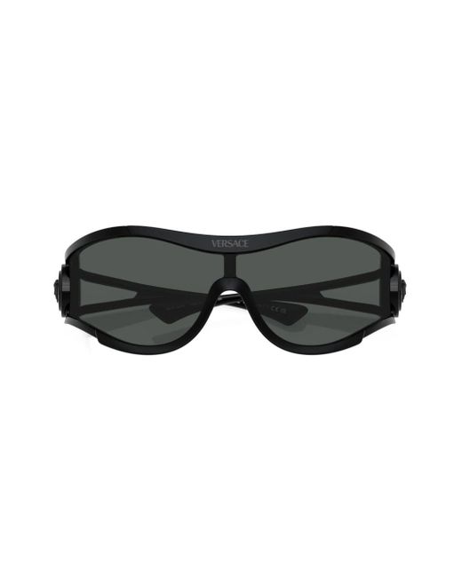 Versace Black Medusa-plaque Pilot-frame Sunglasses