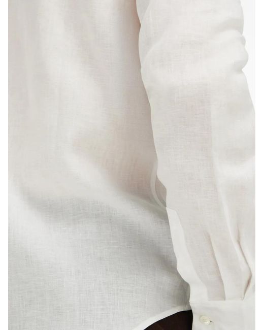Ferragamo White Poplin Shirt for men
