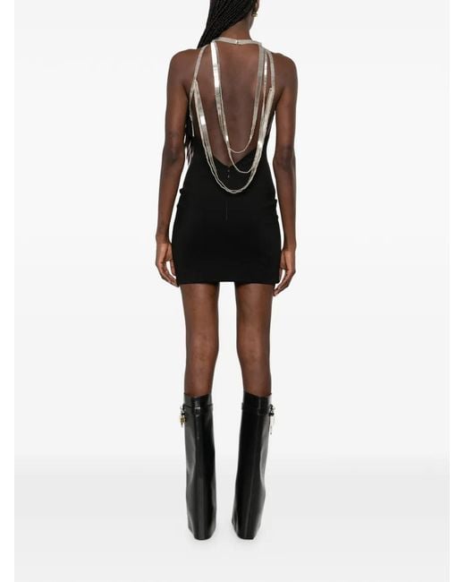 The Attico Black Halter-Neck Mini Dress