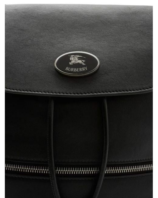 Burberry Black Sac À Dos Knight Stamp À Lien De Resserrage for men