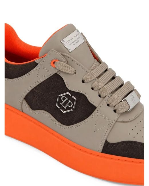 Philipp Plein Red Low-Top Royal Project