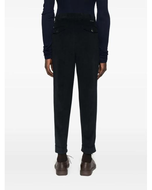Pantalones con dobladillo ajustado PT Torino de hombre de color Black