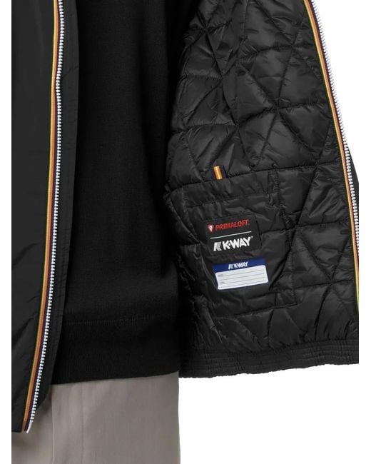 K-Way Black Hooded Zip Jacket