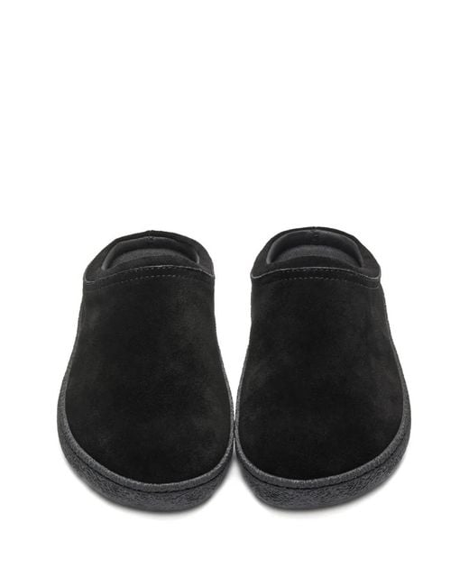Suicoke Black Leather Slippers