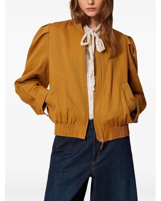 Twinset Brown Long-Sleeves Jacket