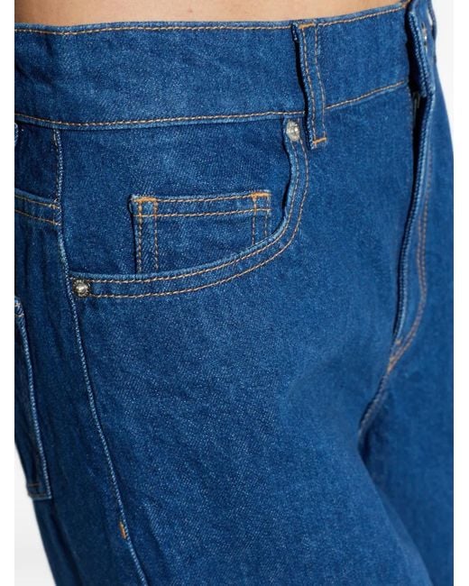 Maison Kitsuné Blue Five-Pockets High-Waisted Jeans