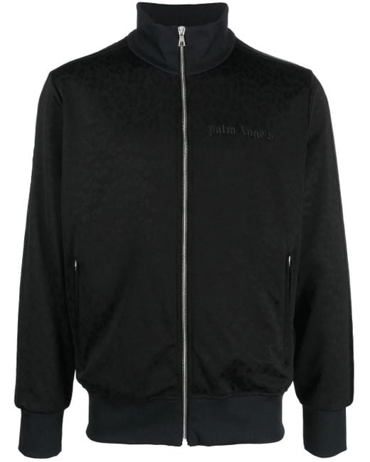 Palm Angels Black Track Jacket With Logo for men