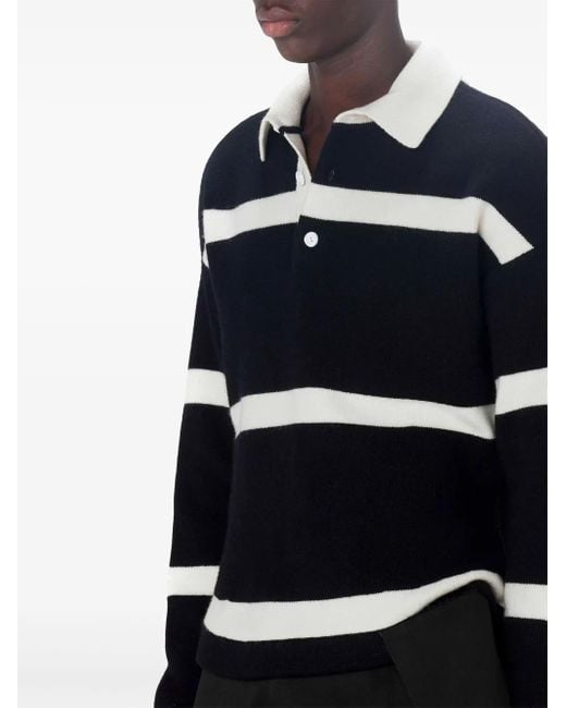 J.W. Anderson Black Striped Knitted Jumper for men