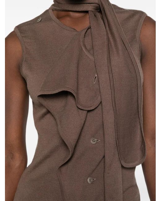 Lemaire Brown Sleeveless Top