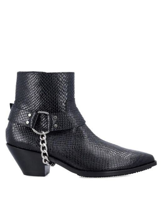 Snake-print boots Junya Watanabe de color Black