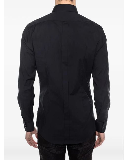Dolce & Gabbana Black Long-Sleeve Tailored Shirt for men