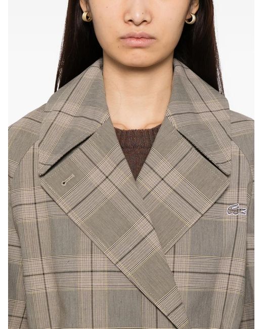 Lacoste Geruite Jas in het Gray