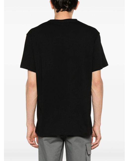 T-shirt en coton à logo imprimé Alexander McQueen pour homme en coloris Black