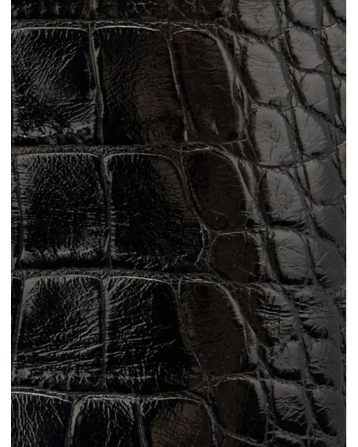Roberto Cavalli クロコパターン レザーブーツ Black