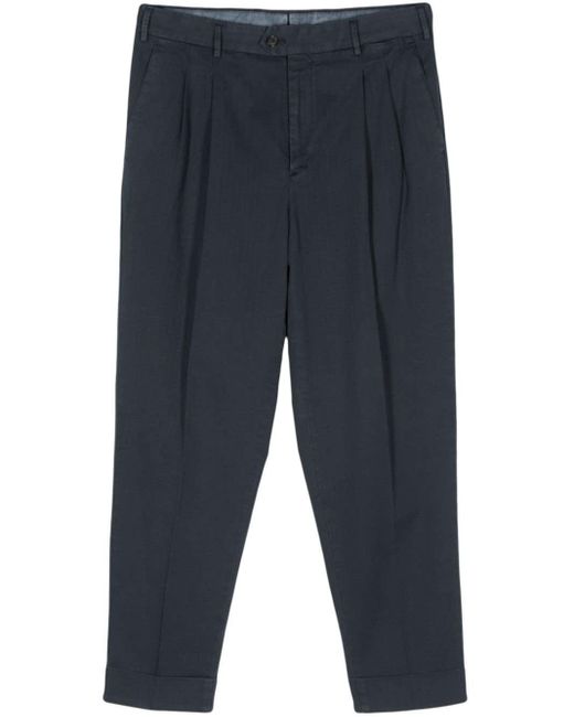 PT Torino Blue The Reporter Low-rise Tapered Trousers for men