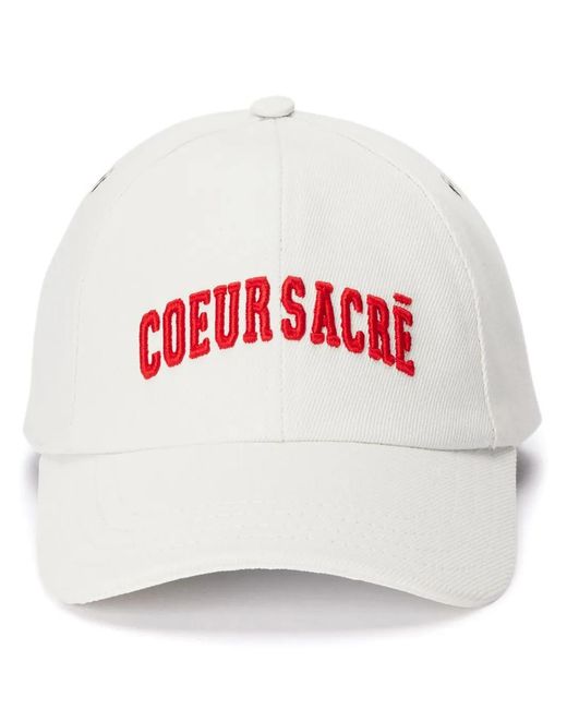 AMI White Coeur Sacré-Embroidered Cap
