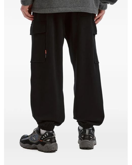 Izzue Black Elasticated Cargo Pants for men