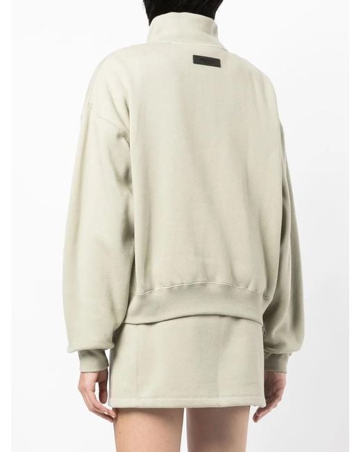 Fear Of God Natural Zip-Front Funnel Neck Jumper
