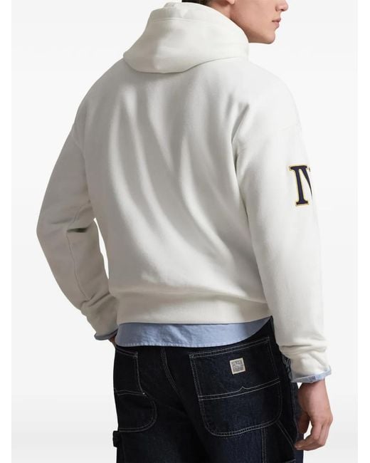 Polo Ralph Lauren White Hooded Long Sleeves Sweatshirt for men