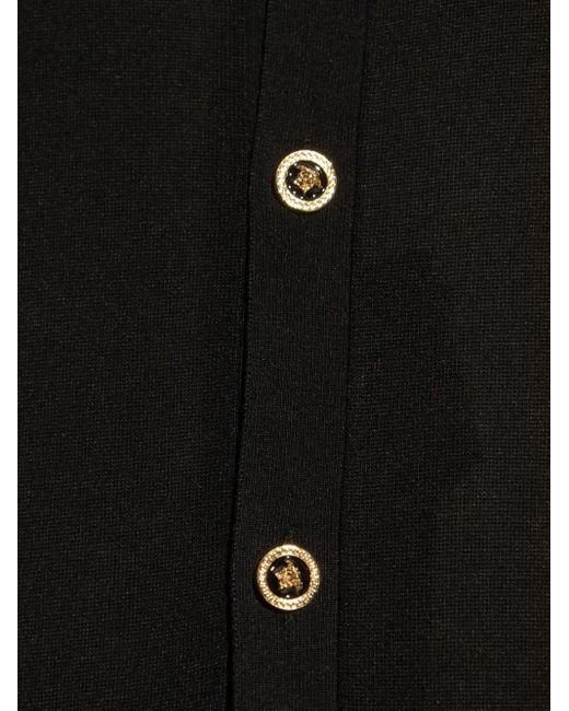 メンズ Versace ポロカラーカーディガン Black