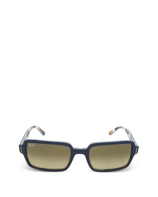 Ray-Ban Green Rectangle-Frame Sunglasses for men