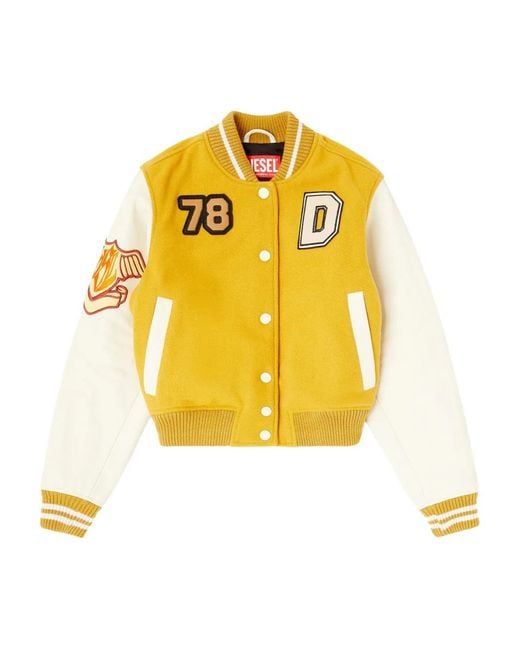 DIESEL Yellow L-Real-Cp Phoenix-Embroidered Jacket