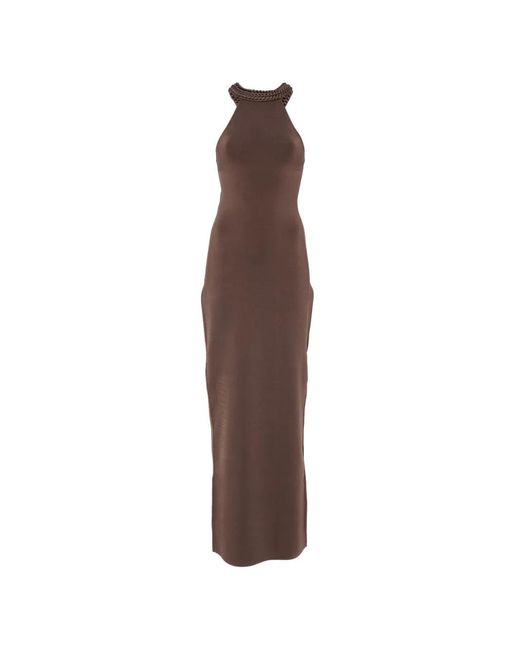 Cult Gaia Brown Cassidy Knit Dress