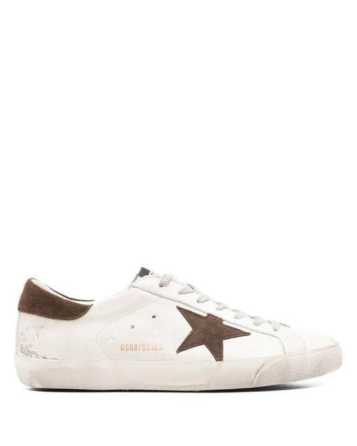 Golden Goose Deluxe Brand White Low-Top Sneakers With Distressed Finish for men