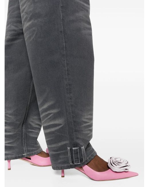 CANNARI CONCEPT Gray Mid-rise Wide-leg Jeans