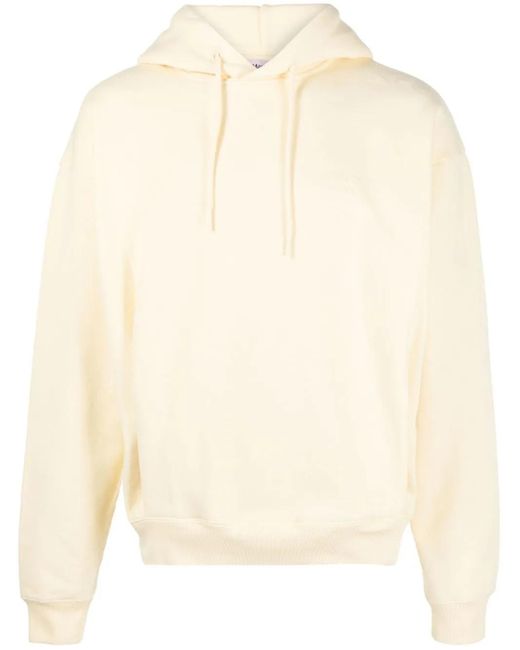 Martine Rose Natural Graphic-Print Cotton Hoodie