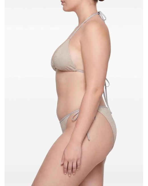Mc2 Saint Barth White Bikini À Effet Pailleté