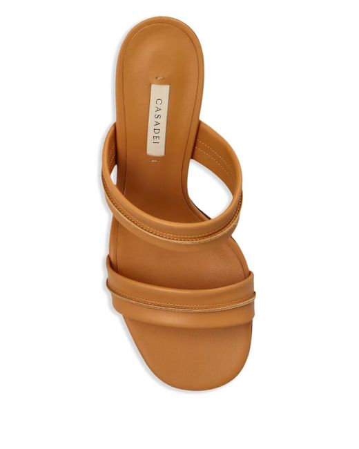 Casadei Brown 80Mm Cleo Sandals
