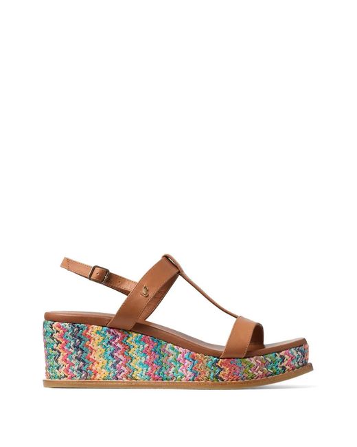 Jimmy Choo Brown 60Mm Theia Wedge Heeled Sandals