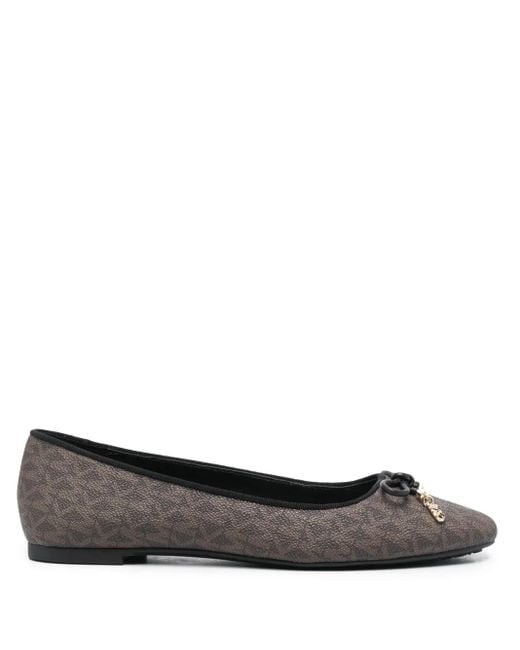 MICHAEL Michael Kors Brown Nori Leather Ballerina Shoes