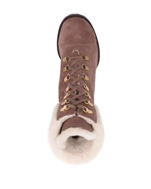 Stuart Weitzman Brown 90Mm Ankle Lace-Up Fastening Boots